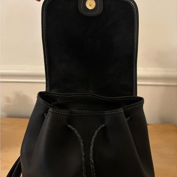 COACH 9315 Daypack Backpack Glovetanned Leather Black Vintage - Picture 4 of 6